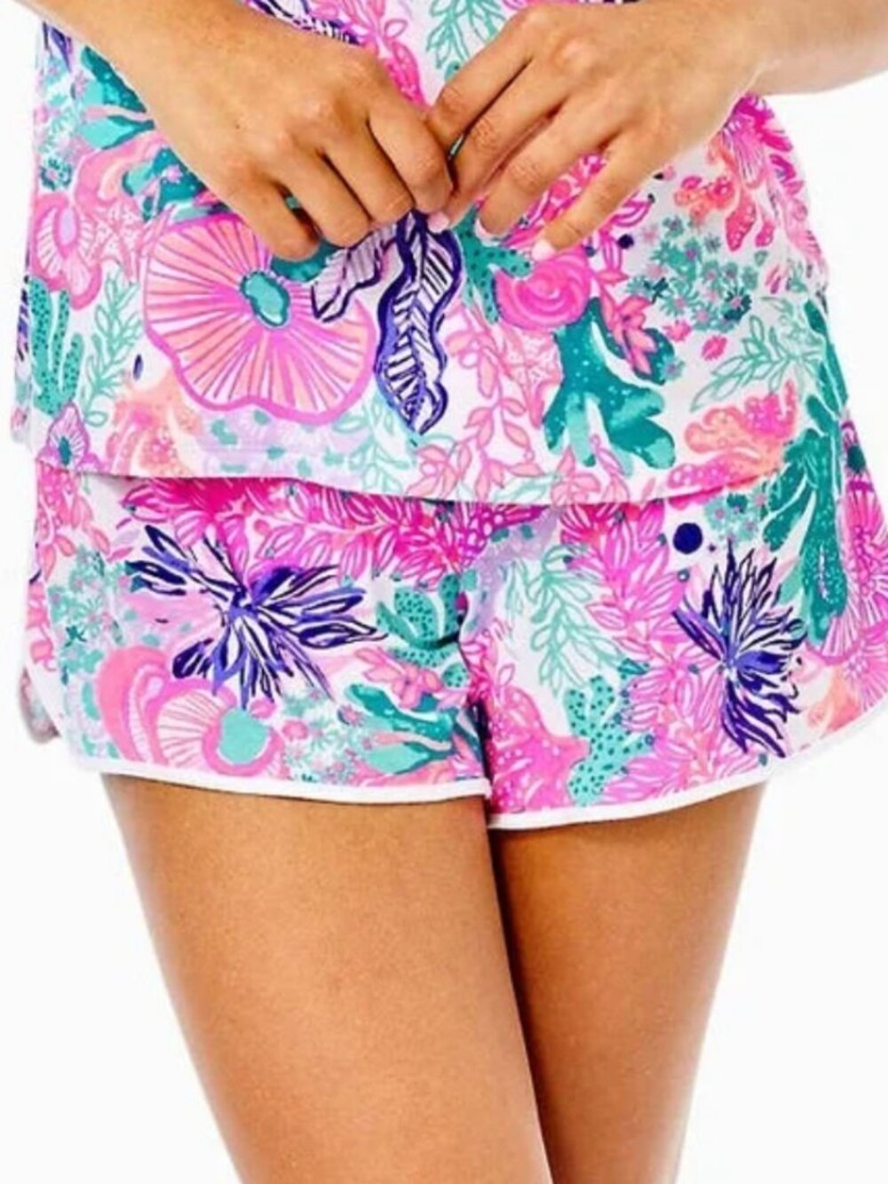 Lilly Pulitzer Seaside Carnivale Sleep/PJ  Shorts-Size Large